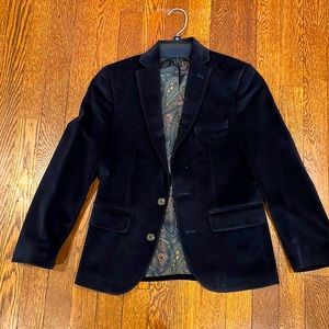 Lauren Ralph Lauren Boys Navy Blue Velvet Blazer